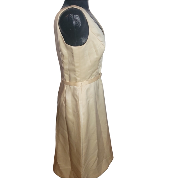 After Six Champagne Formal Bridesmaid Prom Sleeveless Dress 10 - Picture 5 of 9